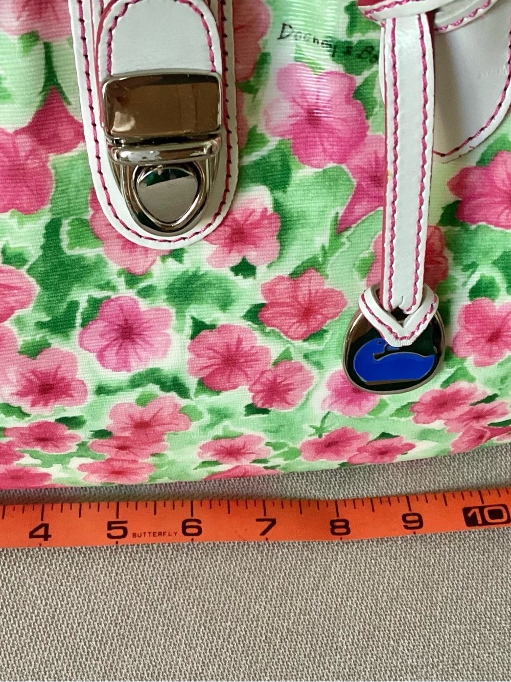 Dooney & Bourke White & Pink Floral Satchel - Picture 16 of 16